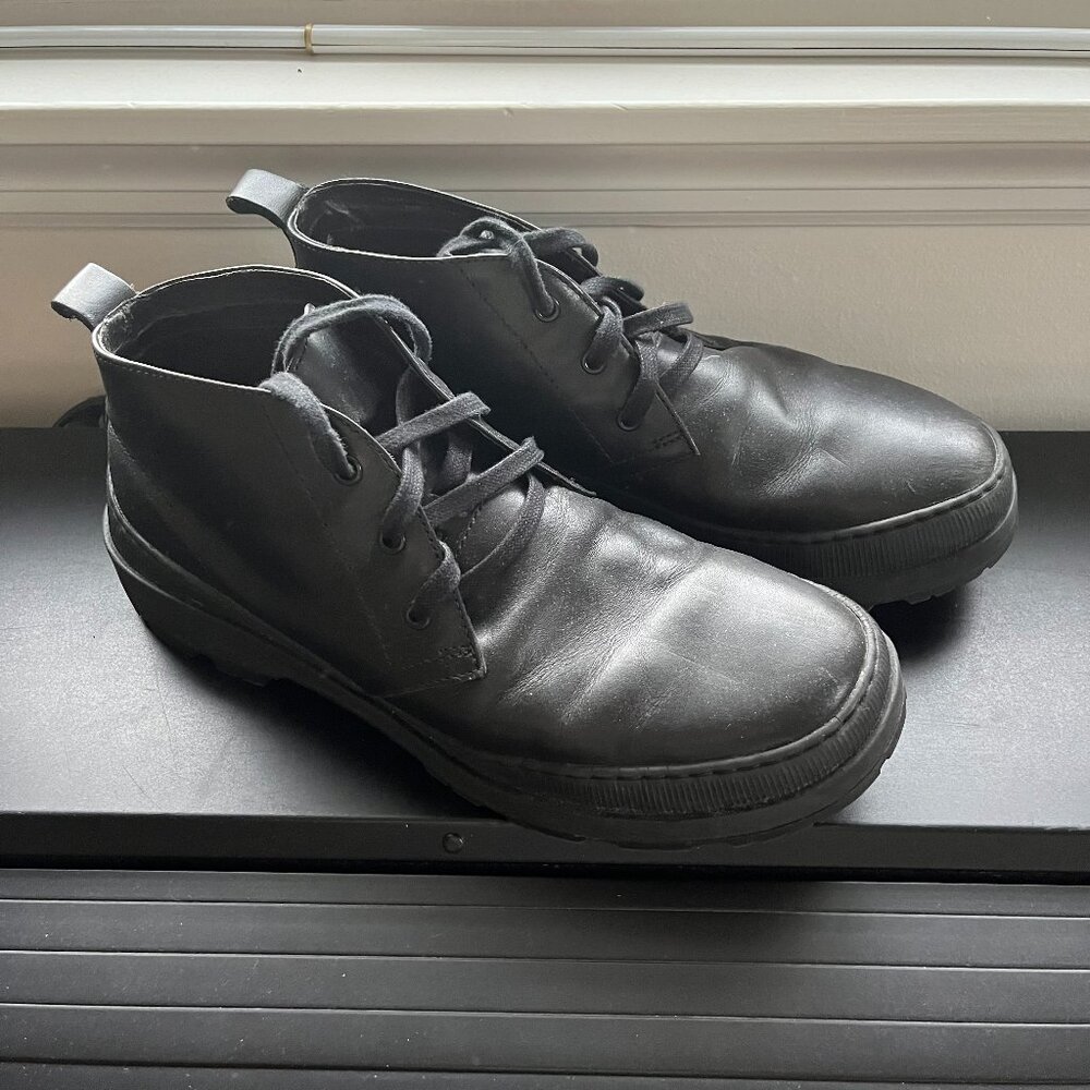 Camper Brutus Trek Black Leather Michelin Chukka Boots Shoes Mens 44 US 11